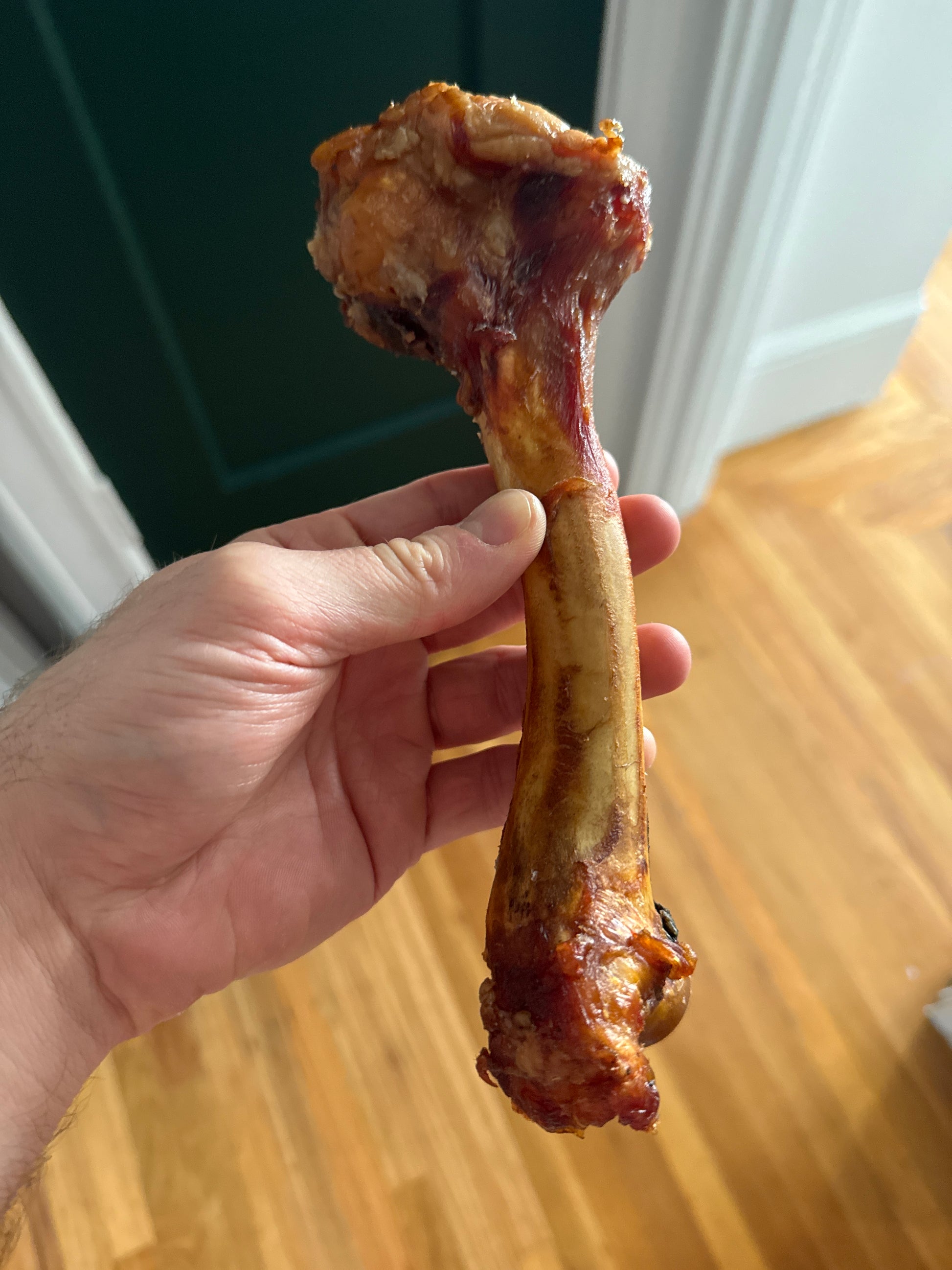 Grass-fed and meaty smoked lamb marrow dog bones