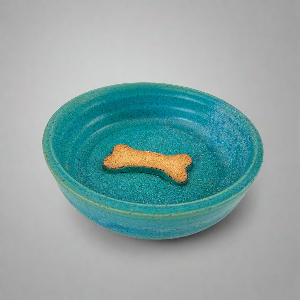 Ceramic Dog Bowl - Turquoise