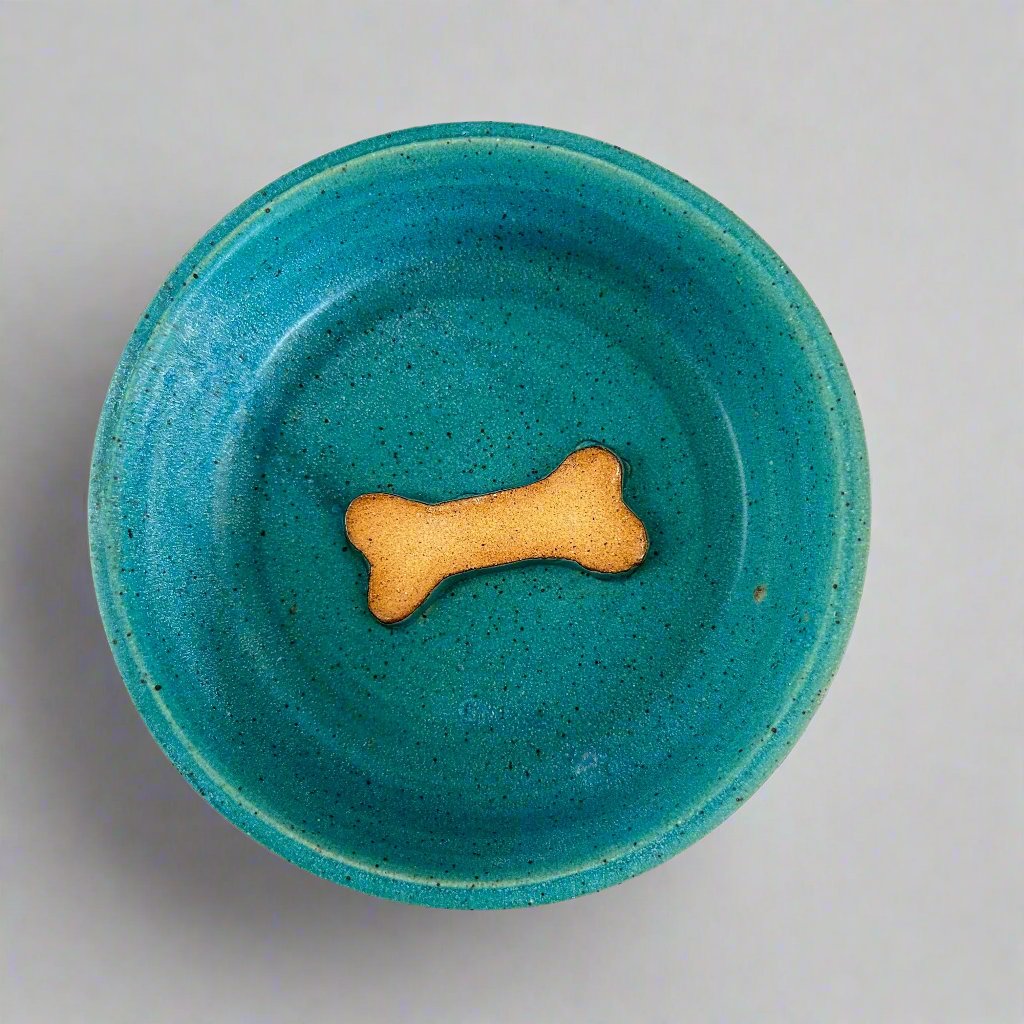 Ceramic Dog Bowl - Turquoise